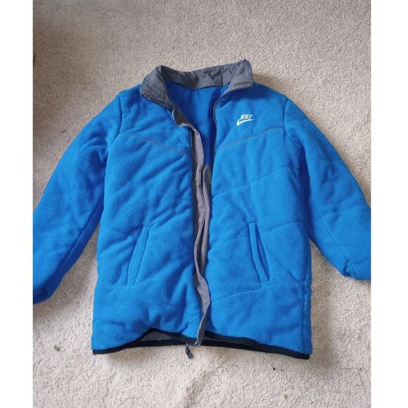 Kids Nike Reversible Jacket Zipper Blue/Grey - Picture 3 of 5